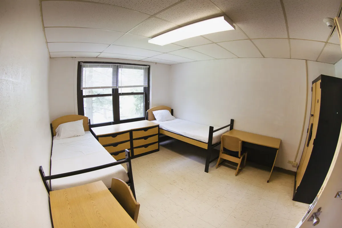 Camera doppia in una residenza universitaria americana